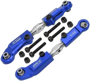 GPM Upgrades Aluminum 7075-T6 Stainless Steel Adjustable Front Steering Tie Rod for 1/7 Limitless All-Road Speed Bash (ARA109011) RC Cars (Blue)