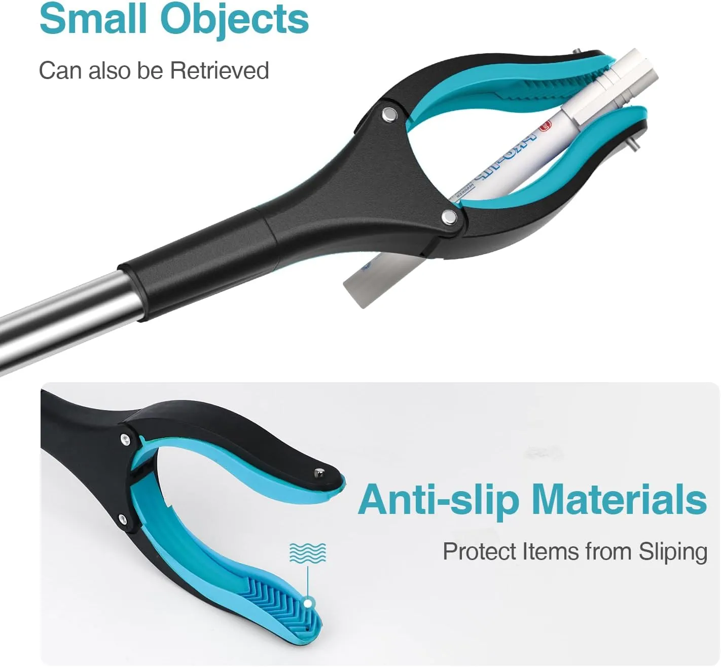 Grabber Reacher Tool 2-Pack, 32" Folding Reacher Grabber Pickup Tool with Magnets, Lightweight Grabbers for Seniors, Trash Grabber Tool with 90°Rotating Head