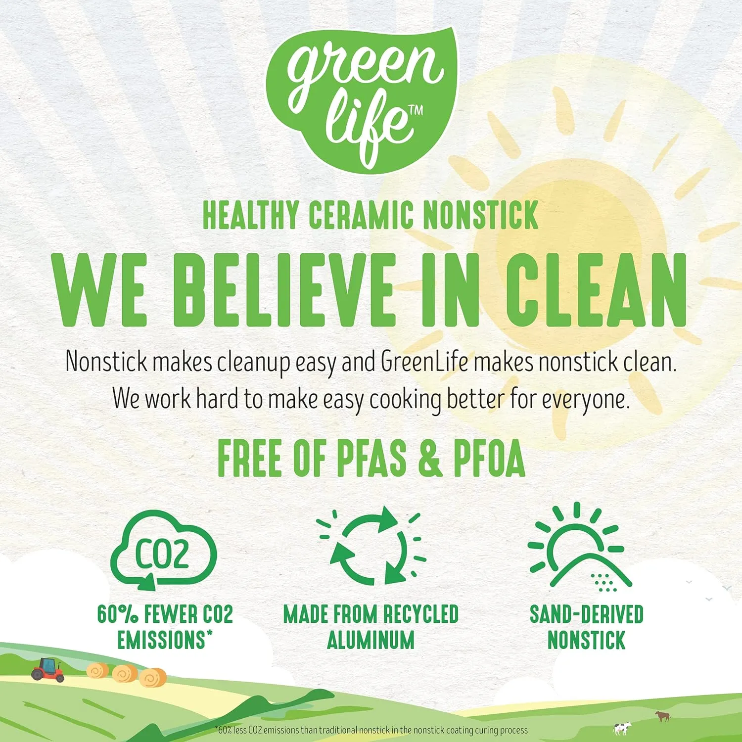GreenLife Soft Grip 1QT and 2QT Saucepan Set, Non-Toxic PFAS-Free Ceramic Nonstick, Glass Lids, Stay Cool Handles, Wobble Free Base, Dishwasher & Oven Safe, Easy Clean, Multipurpose, Black