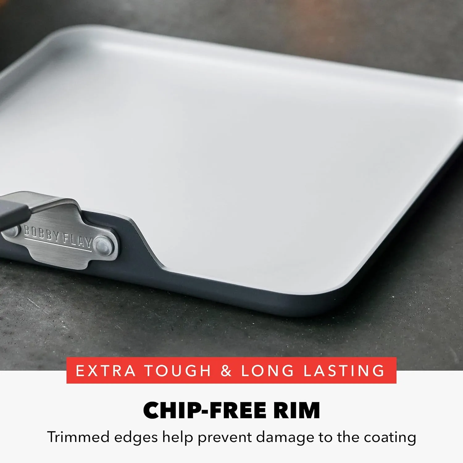 GreenPan x Bobby Flay 11” Square Griddle Pan, PFAS & PFOA-Free Ceramic Nonstick, Induction Suitable, Stay-Cool Silicone Grip Handle, Dishwasher & Oven Safe, Graphite