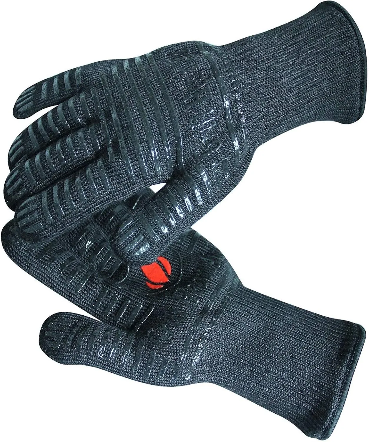 GRILL HEAT AID Premium Grill Gloves Heat Proof for Grilling - BBQ Gloves 1472°F Heat-Resistant Oven Mitts with Fingers for Cooking, Baking Pizza in Oven, Fire Gloves for Barbecue, Smoker, Campfire