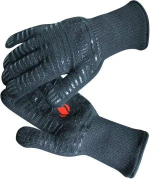 GRILL HEAT AID Premium Grill Gloves Heat Proof for Grilling - BBQ Gloves 1472°F Heat-Resistant Oven Mitts with Fingers for Cooking, Baking Pizza in Oven, Fire Gloves for Barbecue, Smoker, Campfire