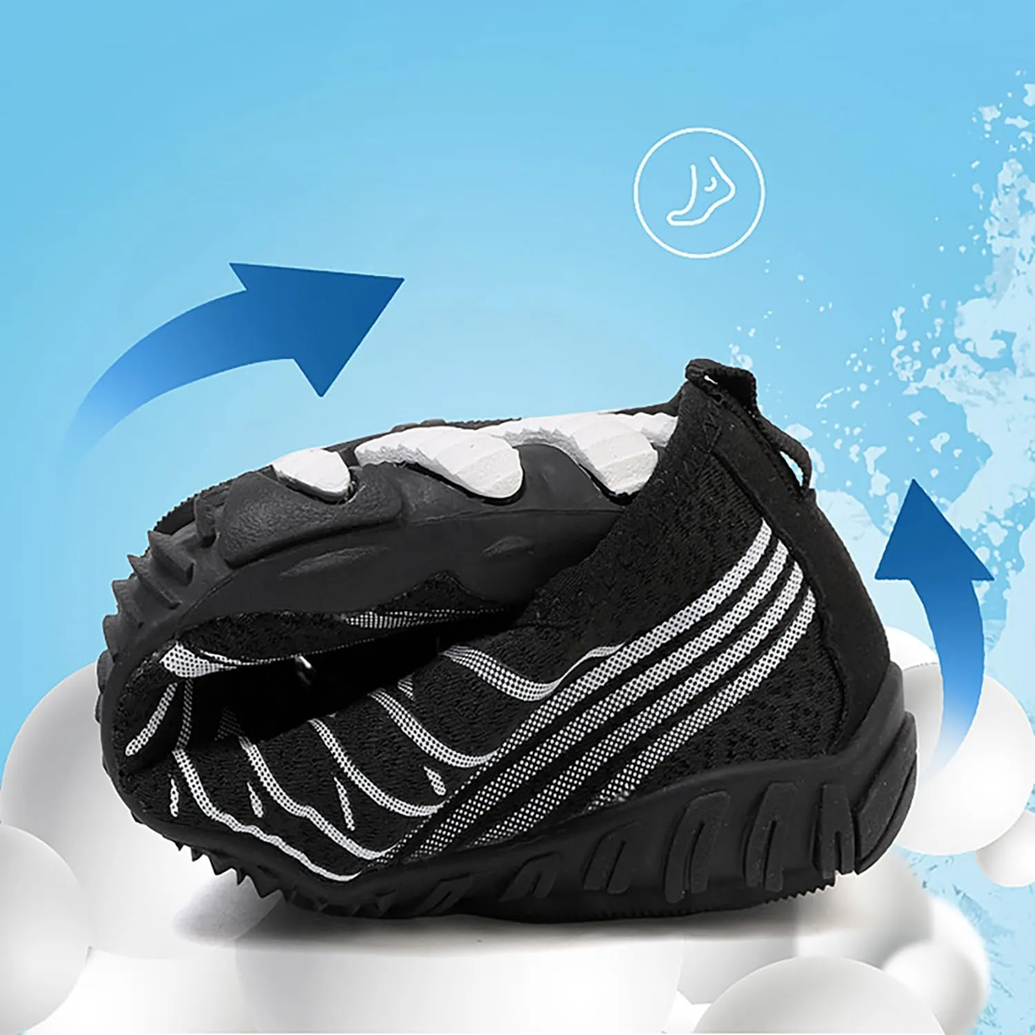 Grounding Shoes Grounded Barefoot Womens Mens Pro-Healthy & Non-Slip Footwear Wide Toe Box Hiking Sneakers