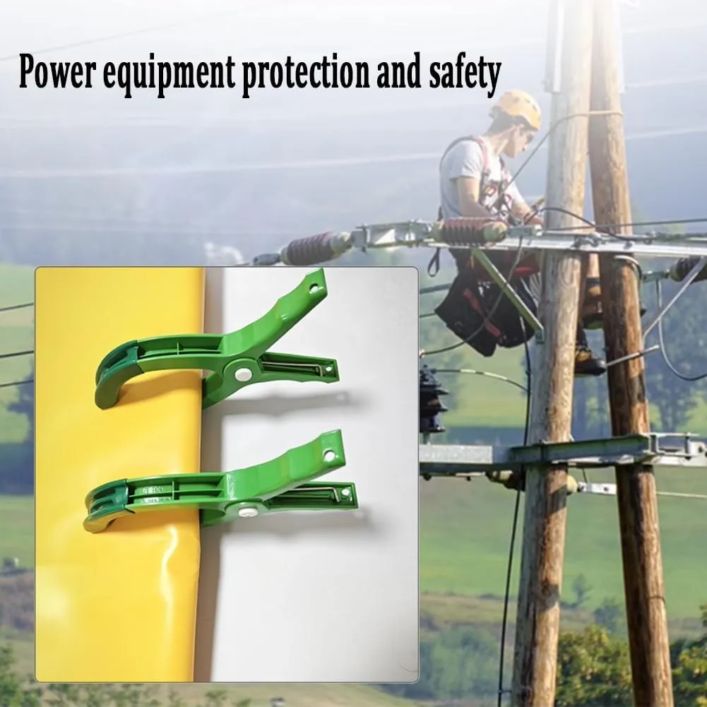 GRRICEPL 2 PCS High Voltage Insulating Blanket for Electrician, Electrician 400v 10kv High Voltage Insulating Mat, with 8 Pcs Opening Insulation Clip(0.4KV/400x500 mm)