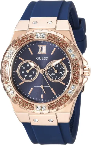 GUESS Women's Stainless Steel   Stain Resistant Silicone Watch