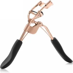 Hair Removal Tweezers Eyelash curler Curling lasting Not clip eyelid make-up beauty tool portable eyelash curler send pad Eyebrow Tweezer(Metallic)
