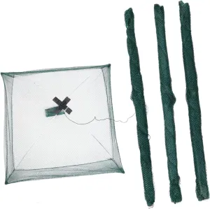 Hand-Thrown Fishing Nets 4pcs Folding Fishing Net Fishing Lures Fishnet Fishing Net Tools Fishing Landing Net Foldable Bait Cast Fishing Nets Mesh Net Equipment Square Nylon