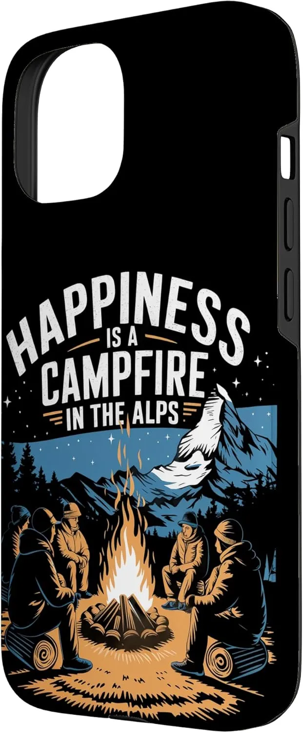 Happiness is a Campfire in the Alps Alpine Camping Case for iPhone 15