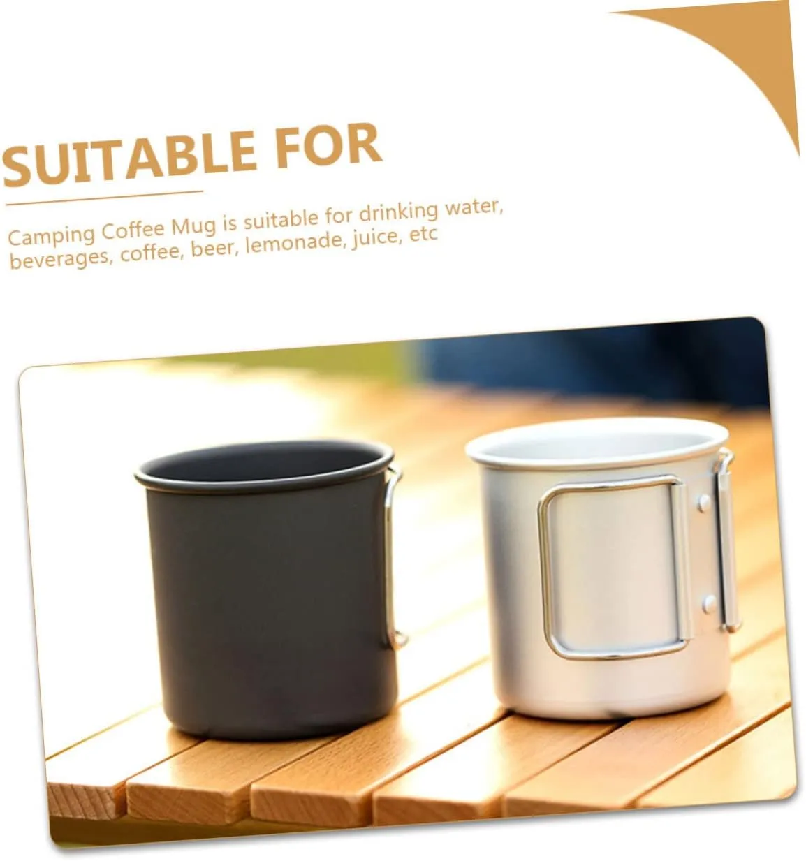 Happyyami 3pcs Travel Friendly Foldable Cup Camping Water Mug Portable Stainless Steel Cup Compact