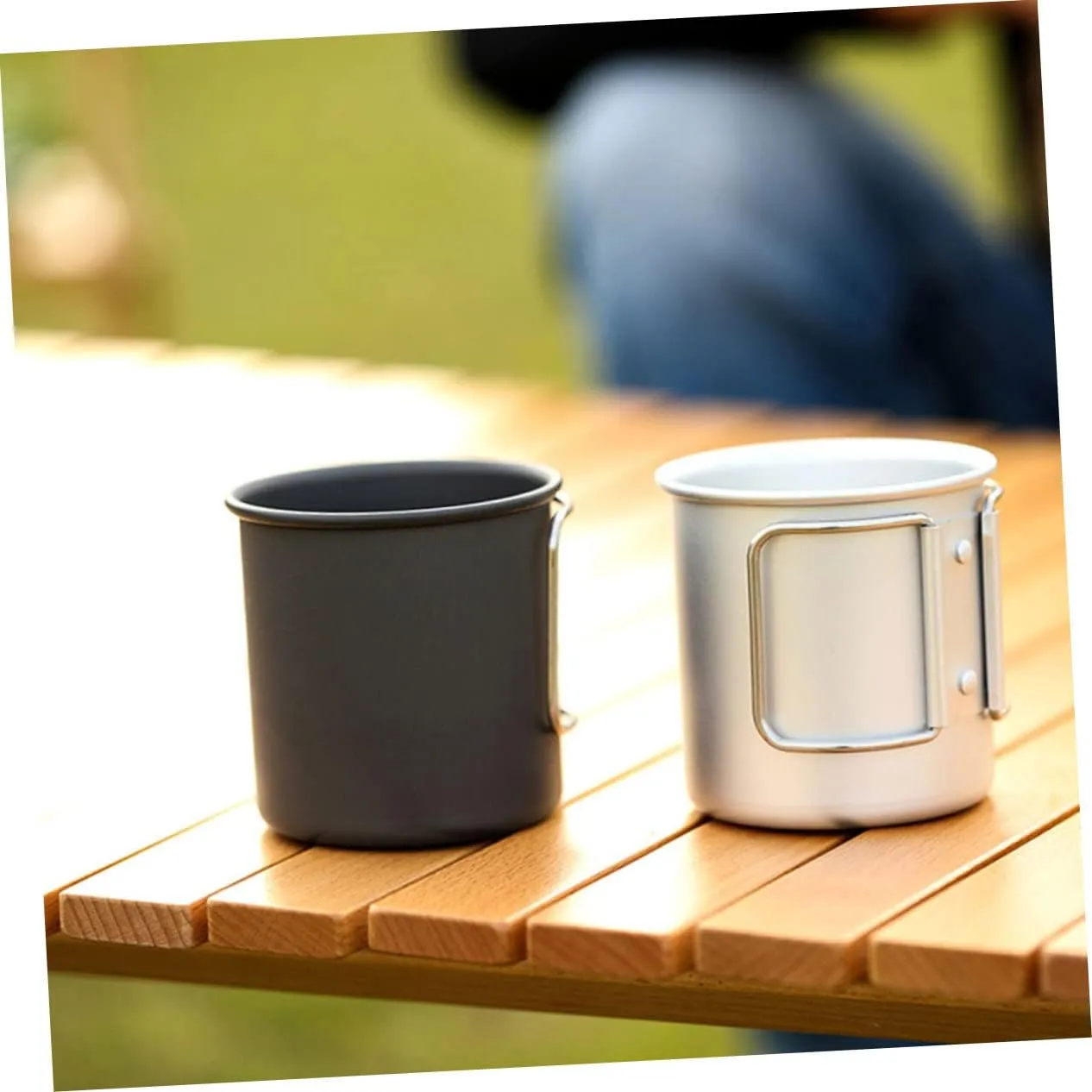 Happyyami 3pcs Travel Friendly Foldable Cup Camping Water Mug Portable Stainless Steel Cup Compact