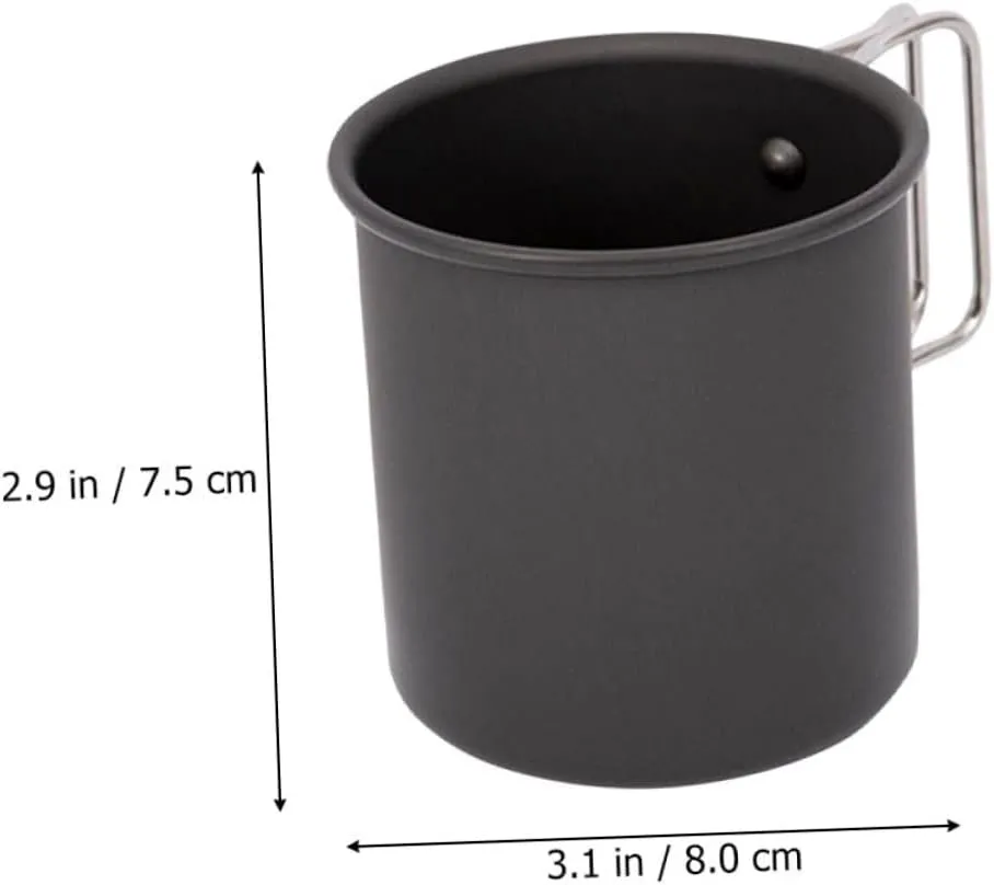 Happyyami 3pcs Travel Friendly Foldable Cup Camping Water Mug Portable Stainless Steel Cup Compact