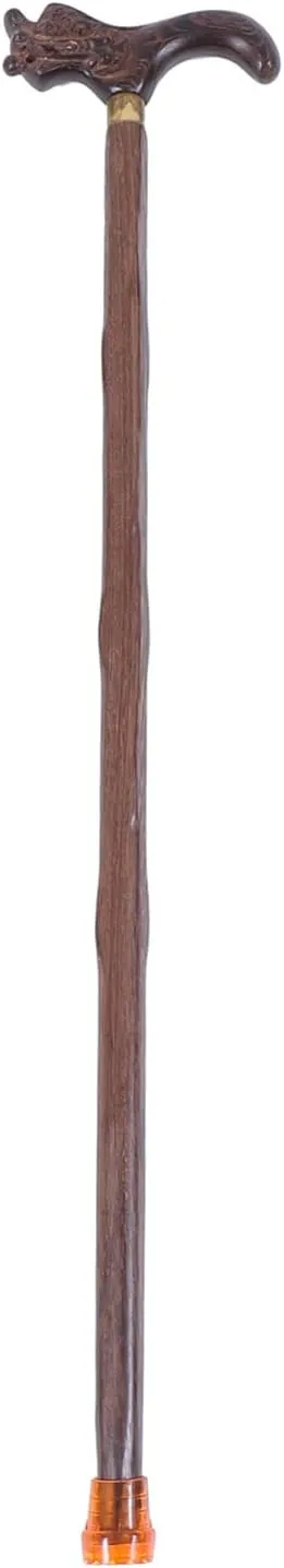 Healifty 1pc Wooden Walking Stick Outdoor Walking Stick Practical Trekking Pole Cane for The Elderly Single Crutch Anti-Skid Walking Stick Crutch for The Old Crutch for The Elderly