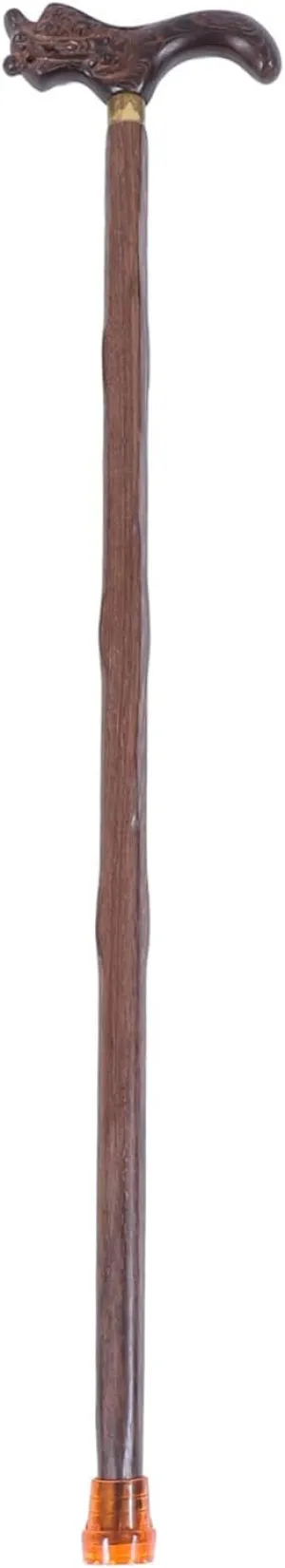 Healifty 1pc Wooden Walking Stick Outdoor Walking Stick Practical Trekking Pole Cane for The Elderly Single Crutch Anti-Skid Walking Stick Crutch for The Old Crutch for The Elderly