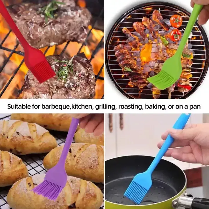 Heat-Resistant Silicone Oil Brush (Pack of 2)