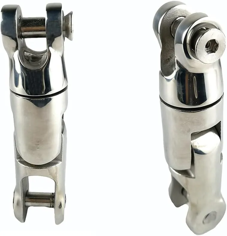 Heavy Duty 316 Stainless Steel Multi-Directional Double Anchor Swivel Connector(1/4"-5/16" 3/8"-1/2")
