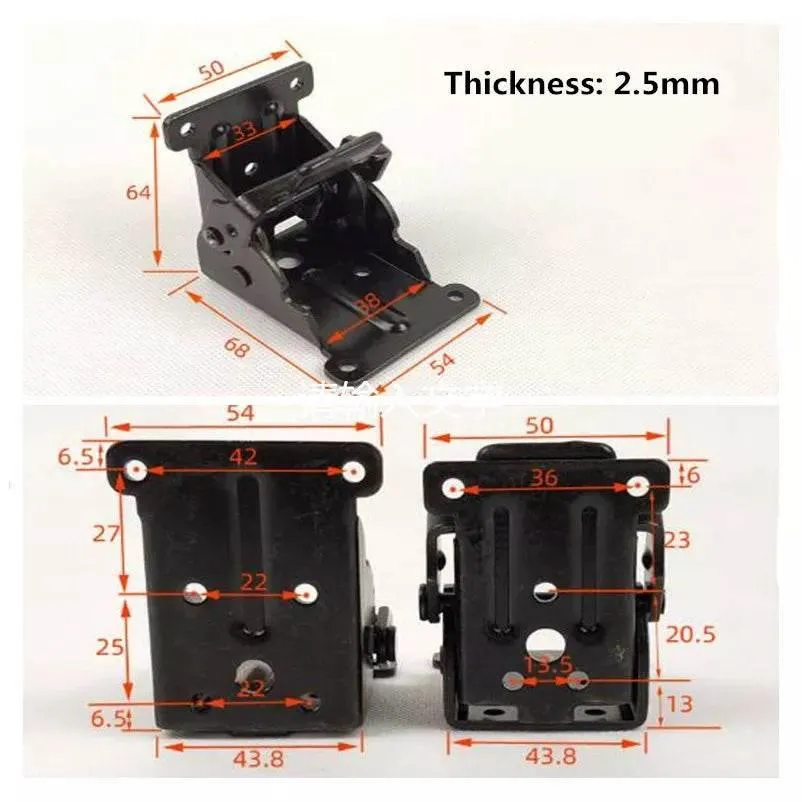 Heavy-Duty Foldable Self-Locking Hinges - Pack of 2