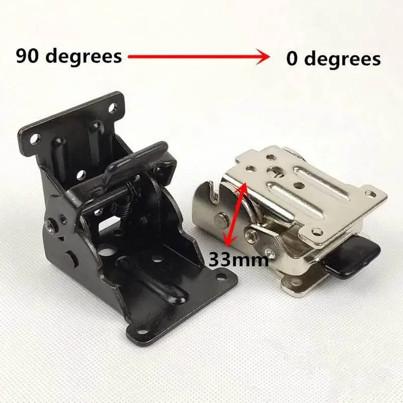 Heavy-Duty Foldable Self-Locking Hinges - Pack of 2