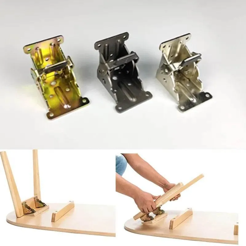 Heavy-Duty Foldable Self-Locking Hinges - Pack of 2