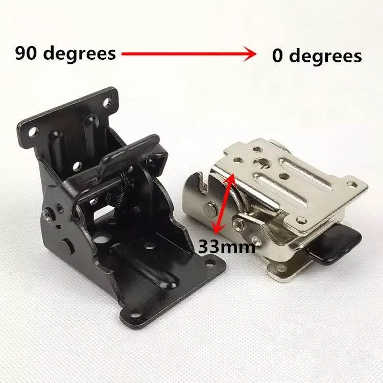 Heavy-Duty Foldable Self-Locking Hinges - Pack of 2