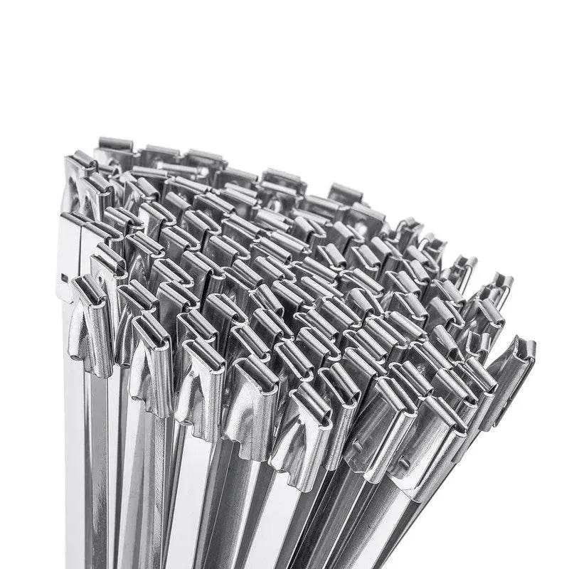 Heavy-Duty Stainless Steel Cable Ties - Durable Fasteners for Wiring