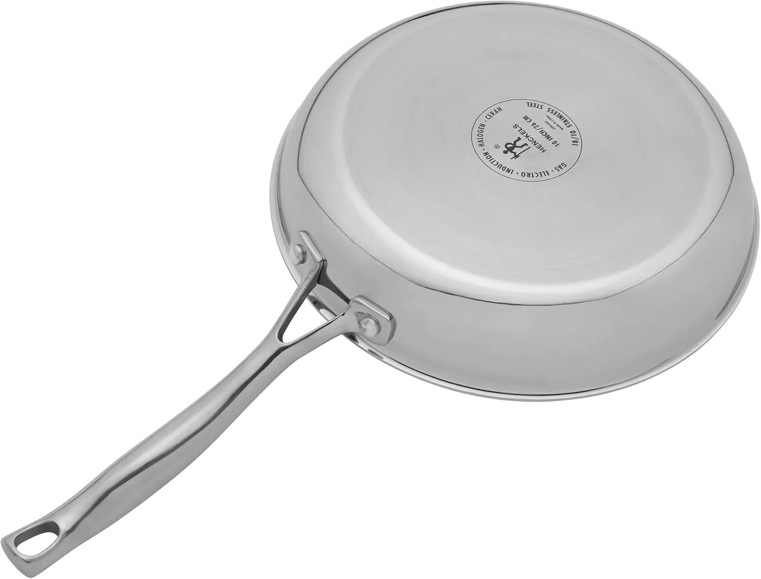 HENCKELS Clad H3 10-inch Induction Ceramic Nonstick Frying Pan with Lid, Stainless Steel, Durable and Easy to clean