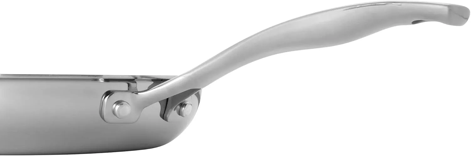 HENCKELS Clad H3 10-inch Induction Ceramic Nonstick Frying Pan with Lid, Stainless Steel, Durable and Easy to clean