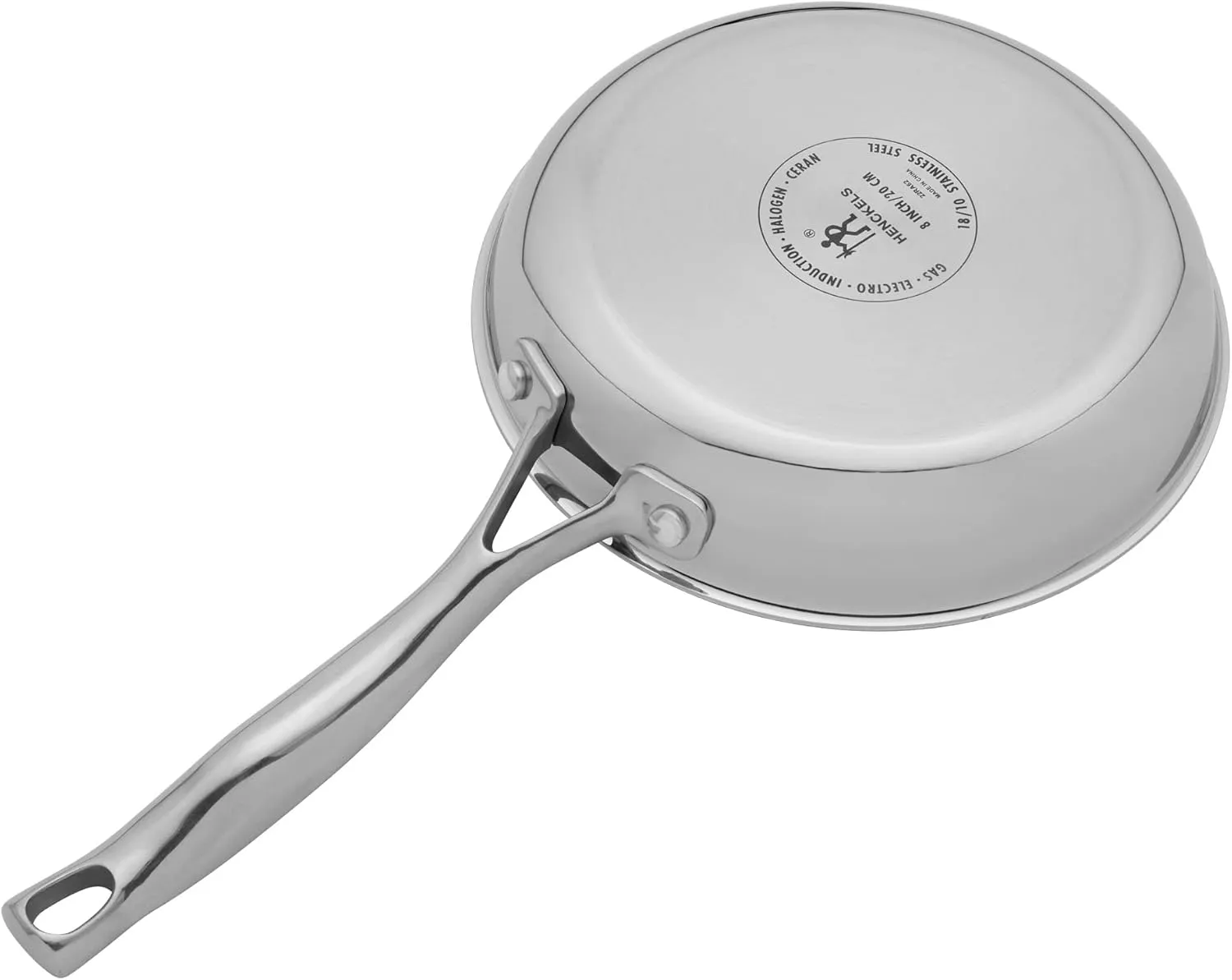 HENCKELS Clad H3 8-inch Induction Ceramic Nonstick Frying Pan, Stainless Steel, Durable and Easy to clean