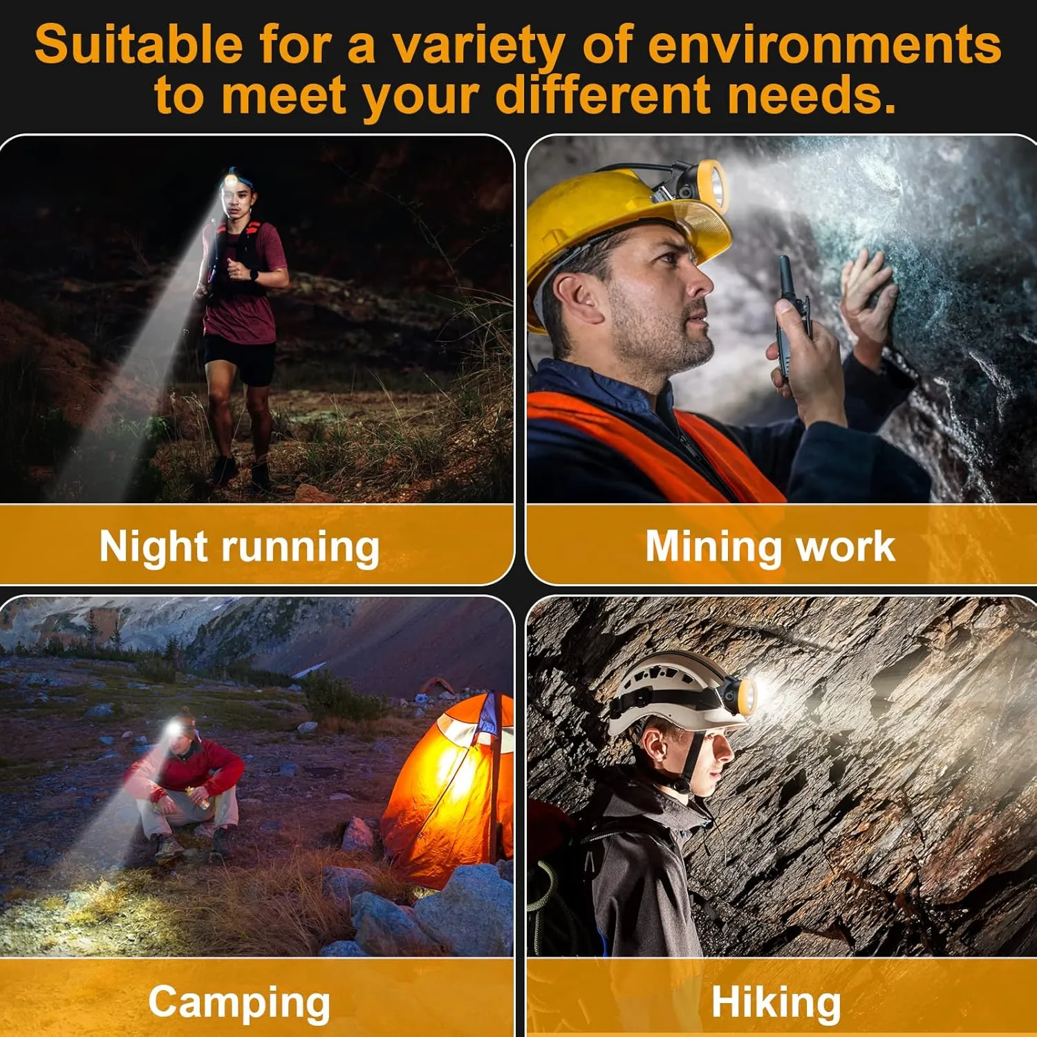 High Lumens Safety 1 2 LED Superbright Mining Light Waterproof Mining Headlamp Headlight KL6M(H) Explosion Proof Cap Light Hunting Camping Head Torch