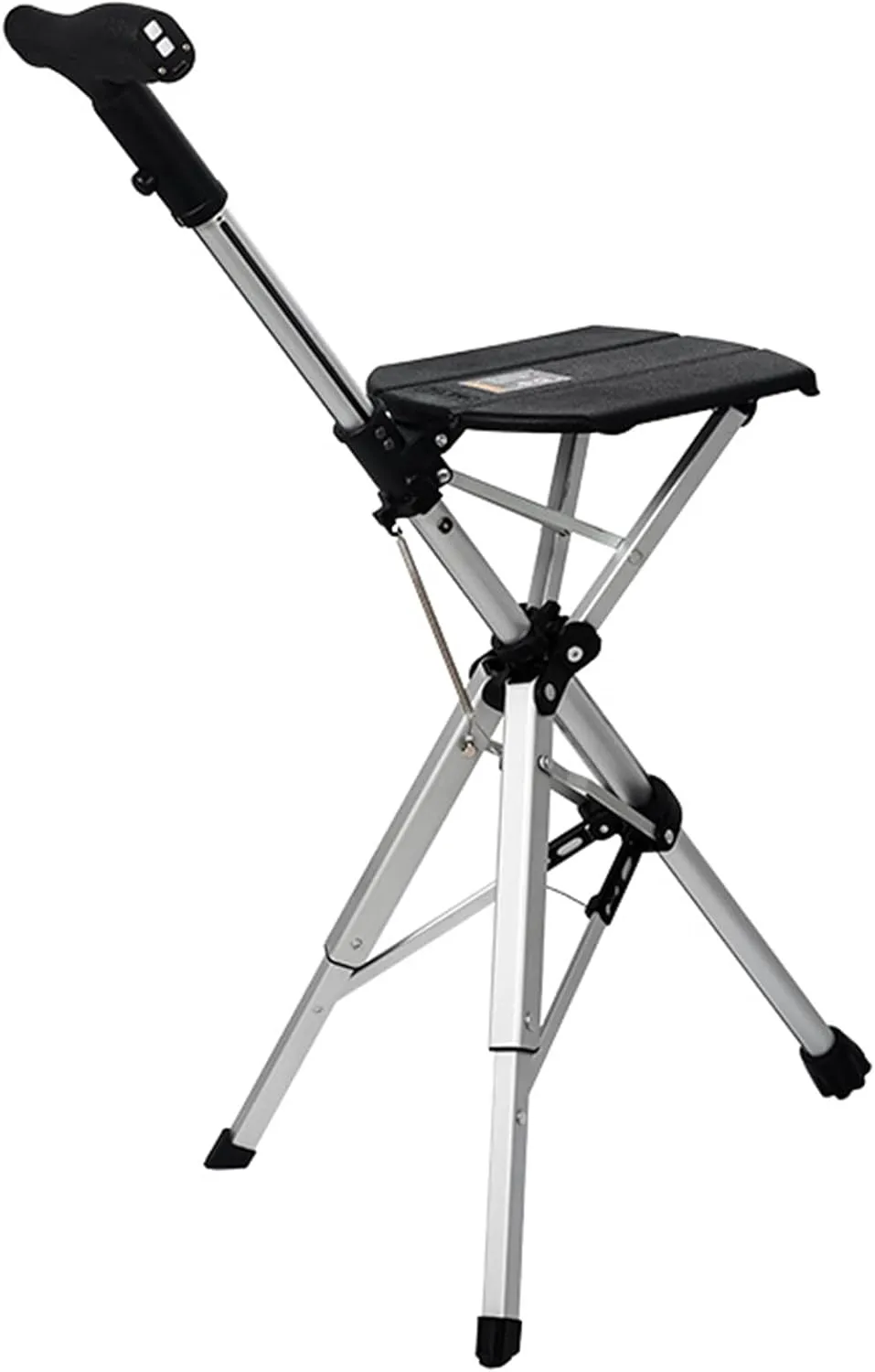 Hiking Pole, Foldable with Seat, One-Click Control, Easy to Carry and Store, to Assist Walking, Camping, Climbing