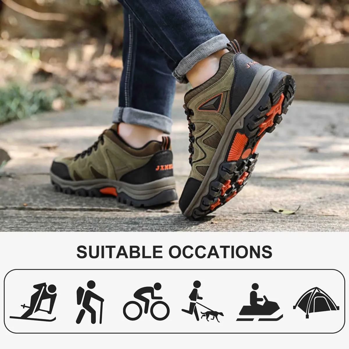 Hiking Shoes Mens Waterproof Mountain Trekking Shoes Men Breathable Walking Shoes Outdoor Sports Running Camping Climbing