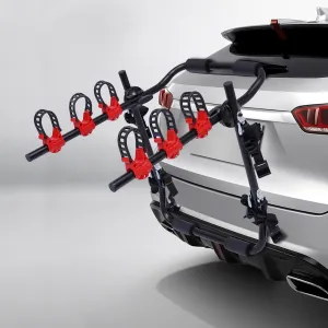 Hitch Mounted Bike Rack for Car - 3-Bike Foldable Bicycle Carrier Holder 44.09LBS Load Tilting Hitch Mounted Vehicle Trunk Mount Bike Rack Lockable Bike Rack for Cars Trucks SUV Minivans