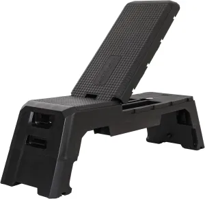 HolaHatha Adjustable Multi-Functional Exercise Bench 440 Pound Capacity Foldable Incline Deck, 8.5 to 14.5 Inch Height, Compact Design,