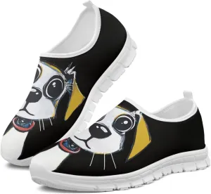 Howilath Fashion Print Slip on Loafers for Women Men Anti-Skid Running Sneakers Fashion Trekking Shoes for Travel Camping