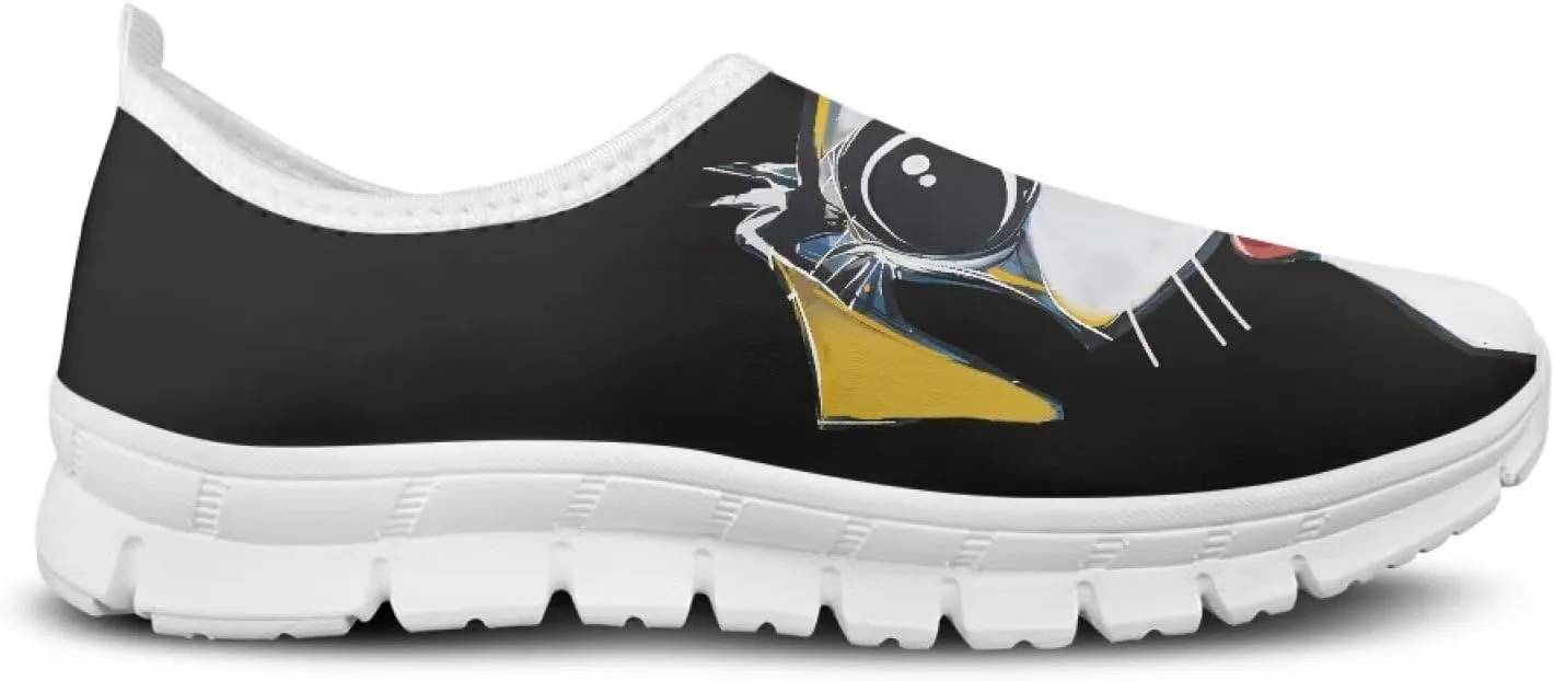 Howilath Fashion Print Slip on Loafers for Women Men Anti-Skid Running Sneakers Fashion Trekking Shoes for Travel Camping