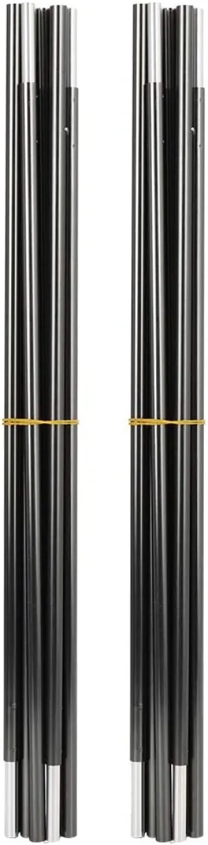 HUONIULightweight Tent Poles 0.3 Inch Dia 16.4 inch Length Black Rods Aviation Aluminum Round Bars Fiberglass Camping Tent Pole Bars Outdoor Support Rods Awning Frames Kit
