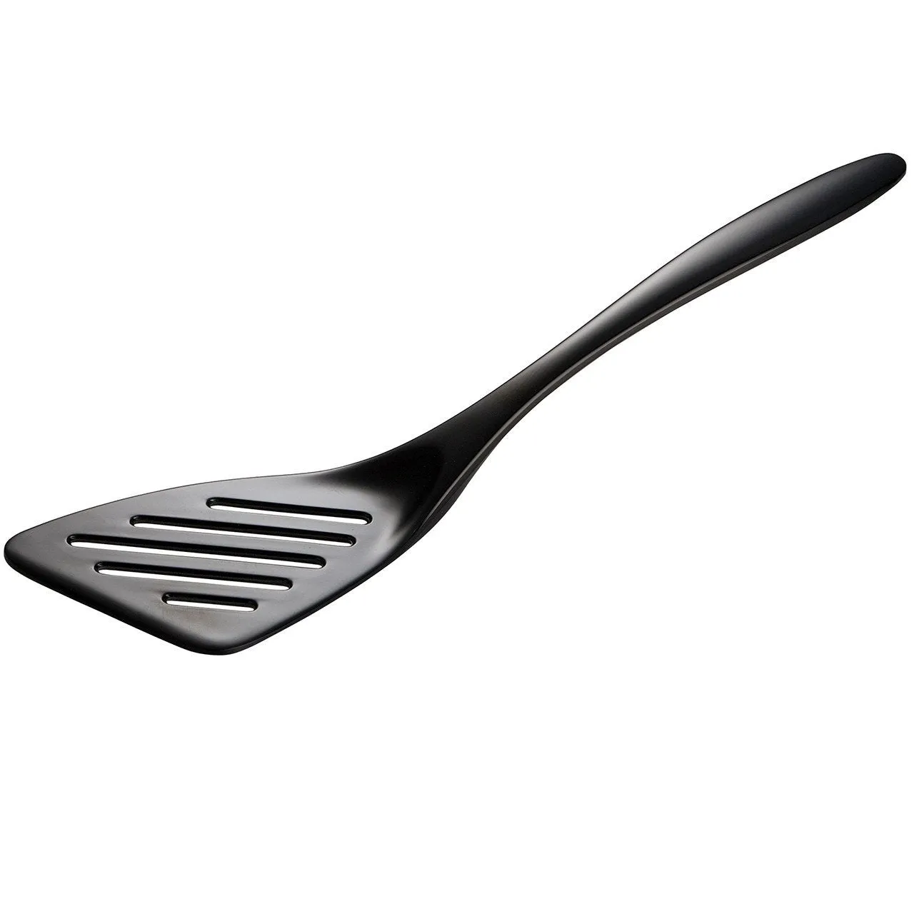 Hutzler 12.5 Inch Melamine Angled Slotted Turner Spatula