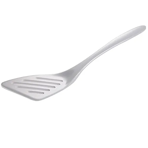 Hutzler 12.5 Inch Melamine Angled Slotted Turner Spatula