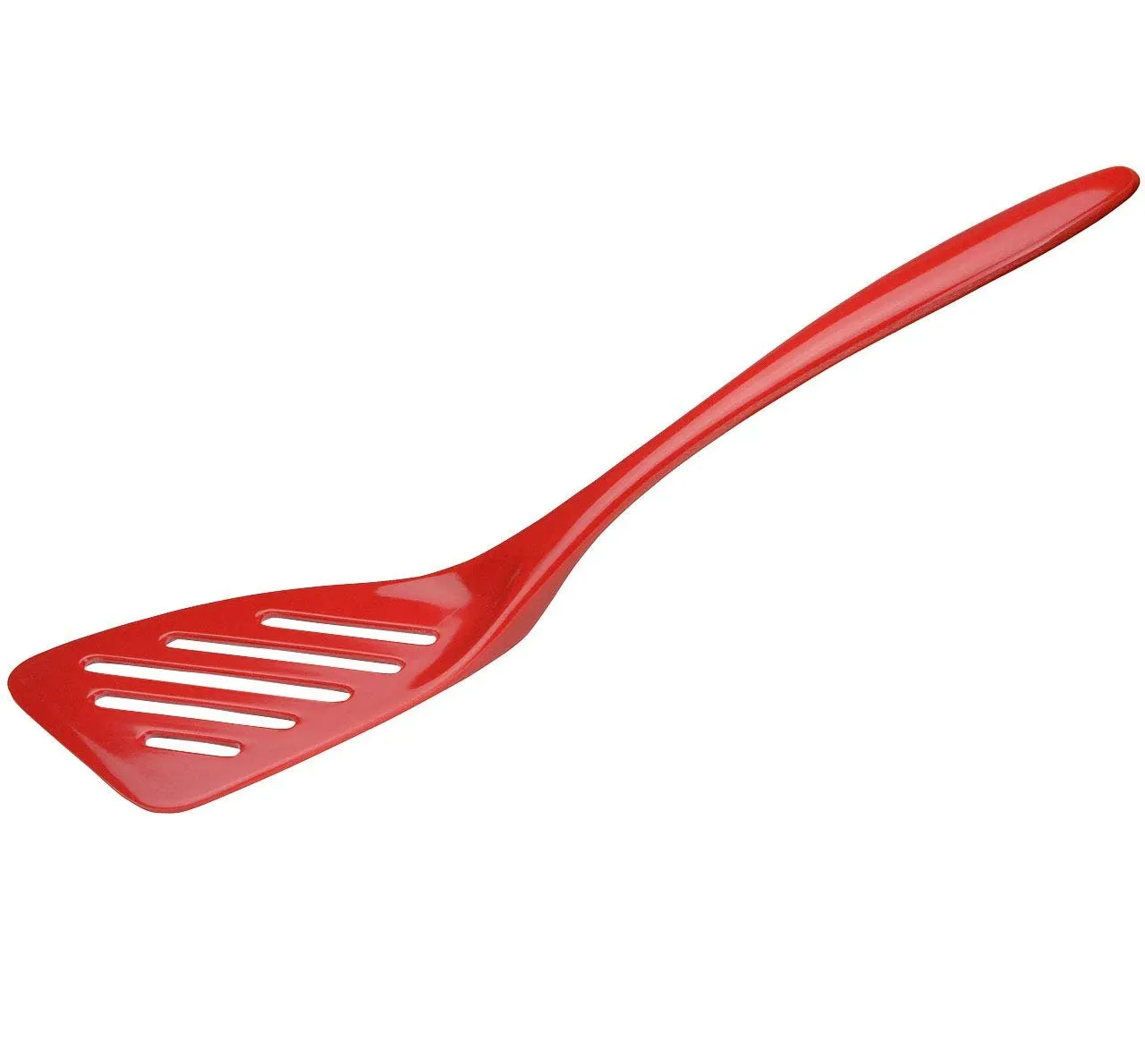 Hutzler 12.5 Inch Melamine Angled Slotted Turner Spatula