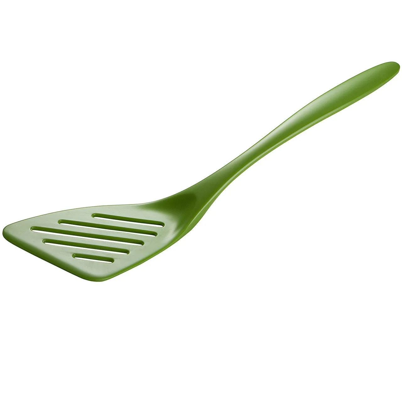 Hutzler 12.5 Inch Melamine Angled Slotted Turner Spatula