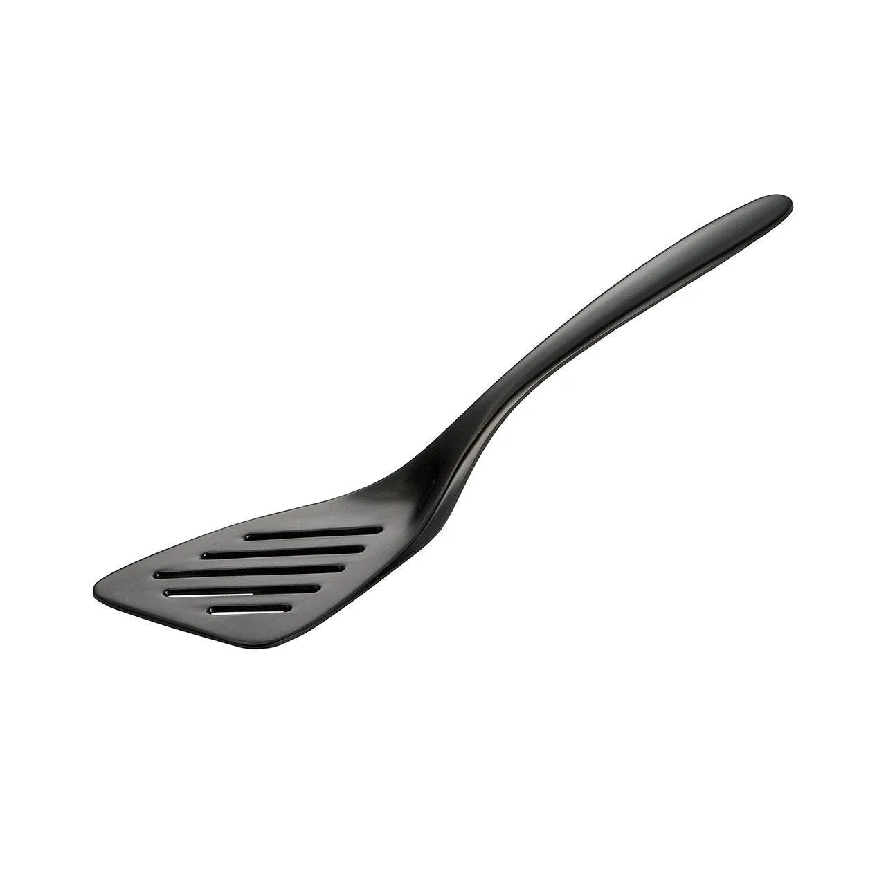 Hutzler 7.25 Inch Mini Melamine Angled Slotted Turner Spatula