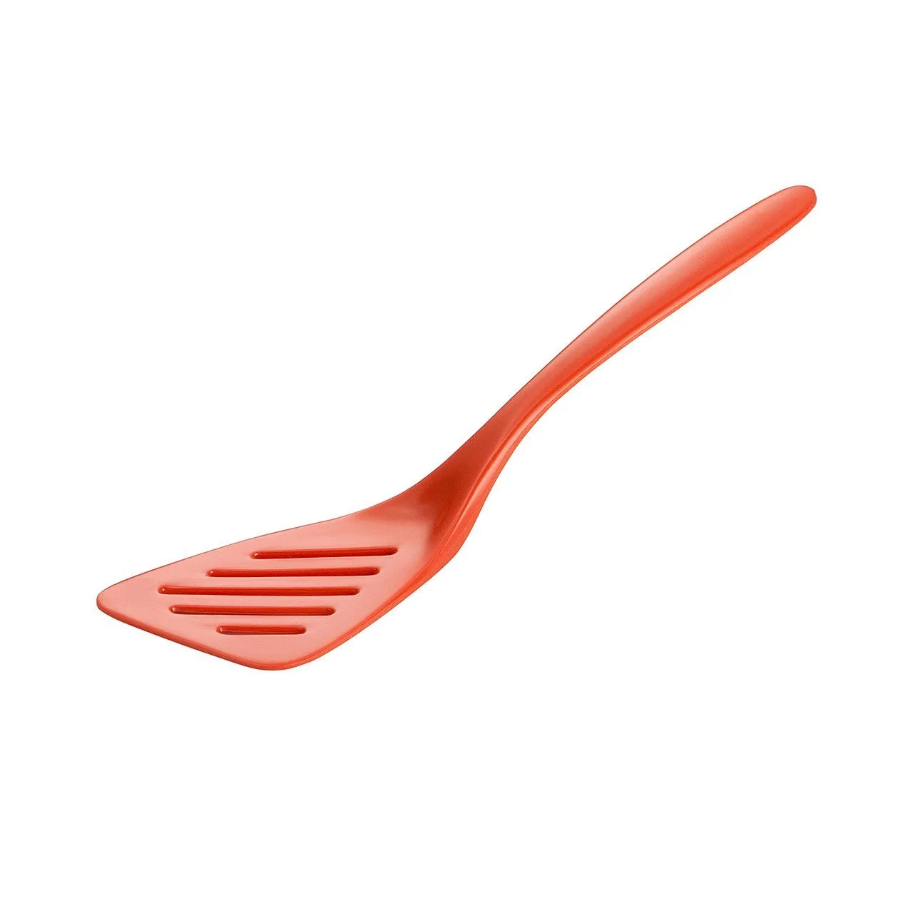 Hutzler 7.25 Inch Mini Melamine Angled Slotted Turner Spatula