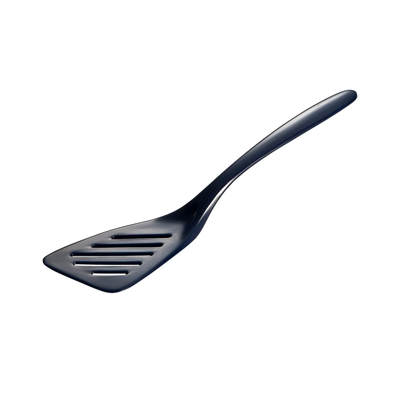 Hutzler 7.25 Inch Mini Melamine Angled Slotted Turner Spatula