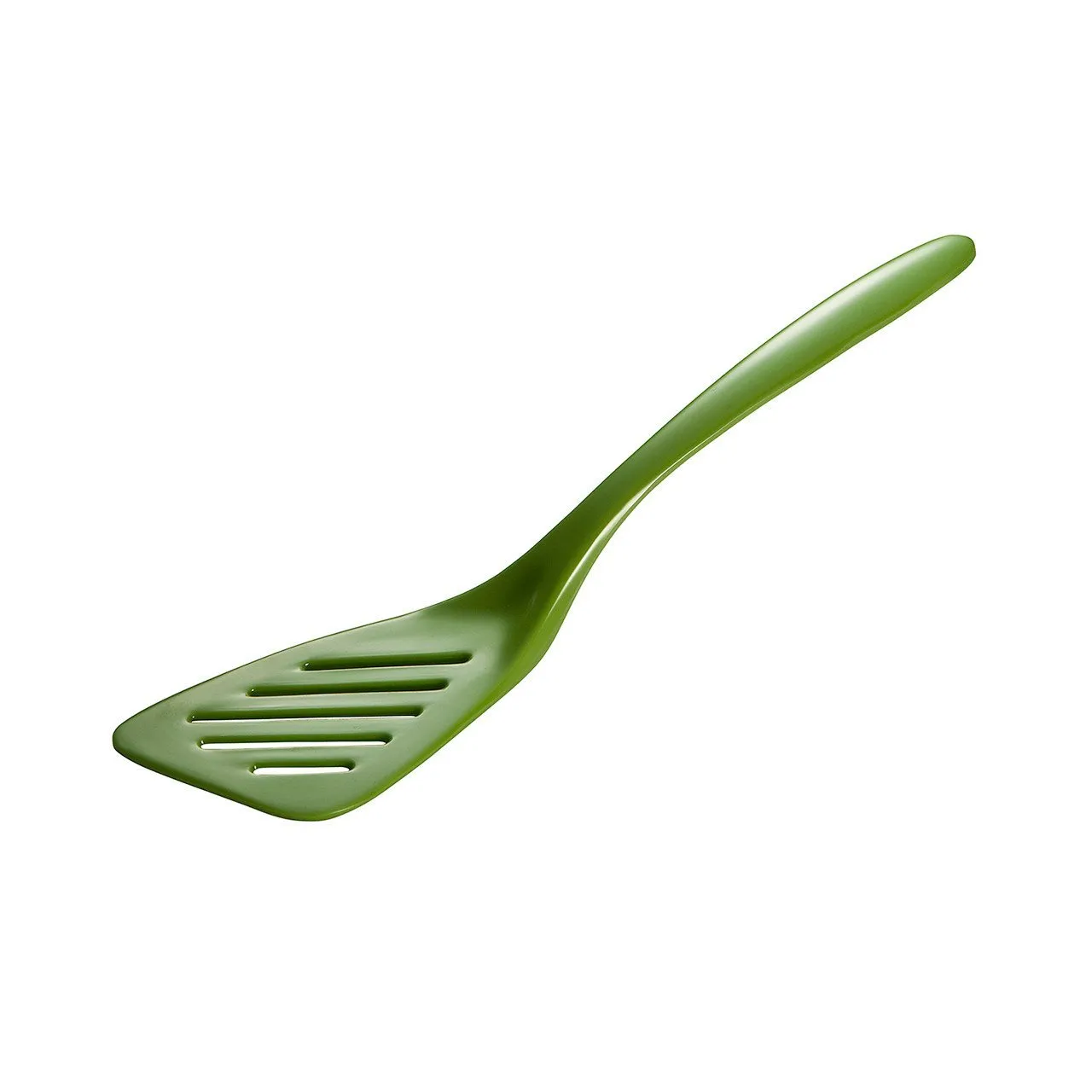 Hutzler 7.25 Inch Mini Melamine Angled Slotted Turner Spatula