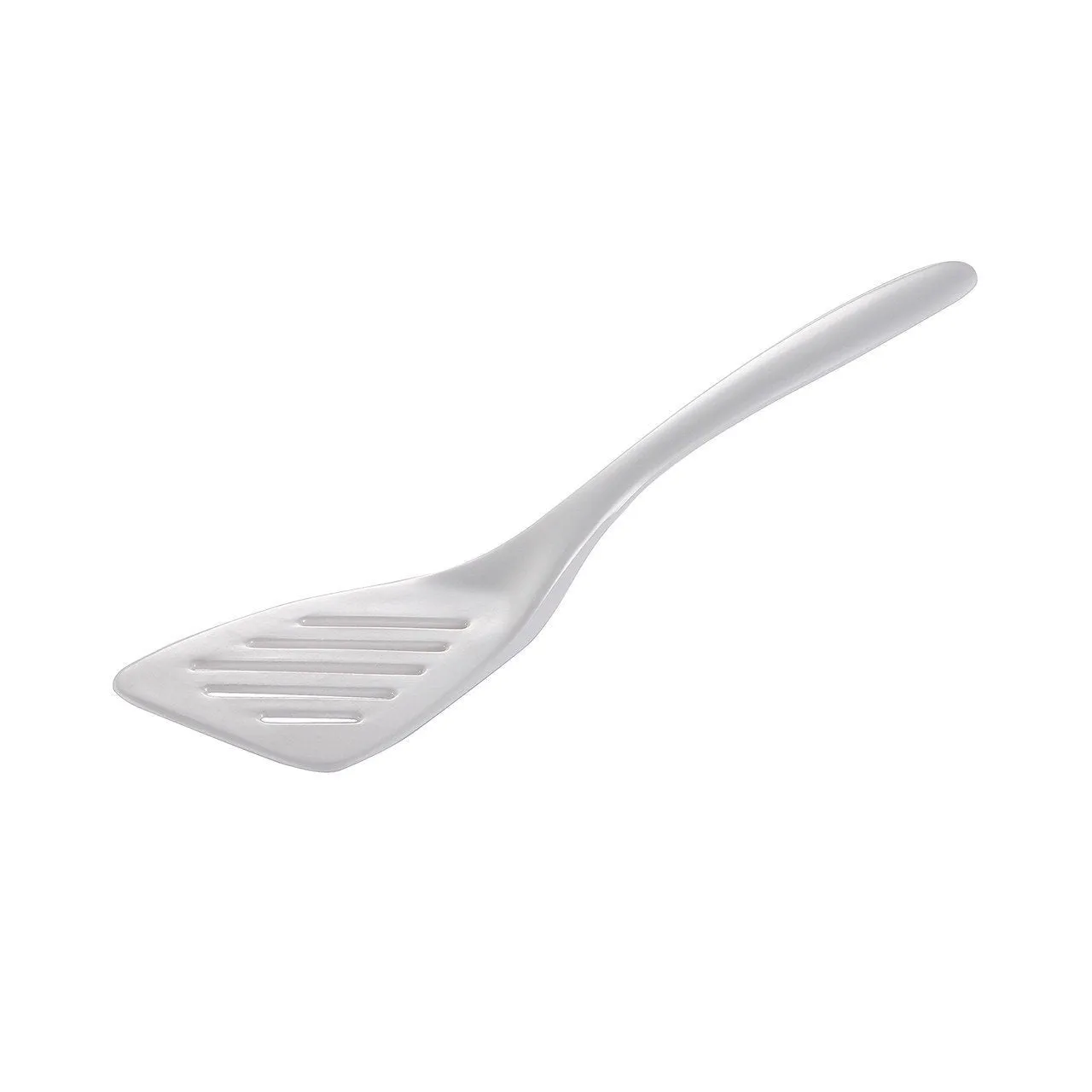 Hutzler 7.25 Inch Mini Melamine Angled Slotted Turner Spatula