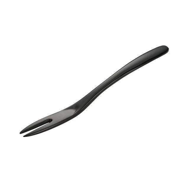 Hutzler 7.75 Inch Melamine 2-Prong Mini Fork, Great for Serving Condiments, Small Bites, or Getting into Narrow Jars
