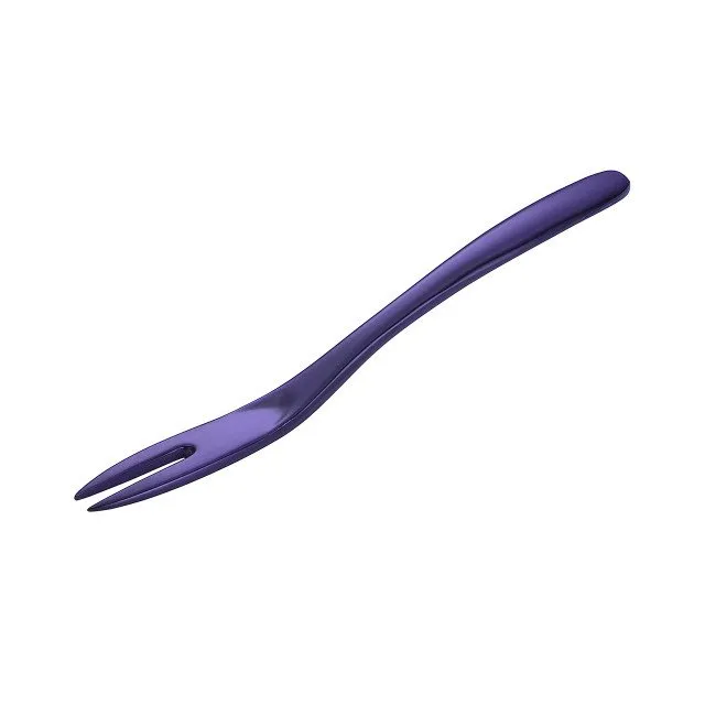 Hutzler 7.75 Inch Melamine 2-Prong Mini Fork, Great for Serving Condiments, Small Bites, or Getting into Narrow Jars