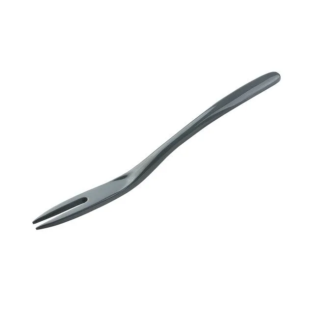 Hutzler 7.75 Inch Melamine 2-Prong Mini Fork, Great for Serving Condiments, Small Bites, or Getting into Narrow Jars