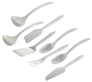 Hutzler 8PC LOPOL Reinforced Nylon Kitchen Cooking Utensil Set - White