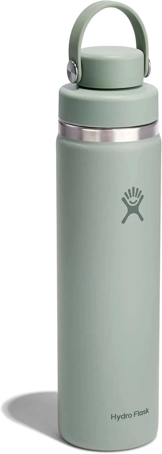 HYDRO FLASK Wide Mouth Chug Cap vacuum insulated stainless steel water bottle with leakproof closeable lid for cold water drinks, sports, travel, car and school