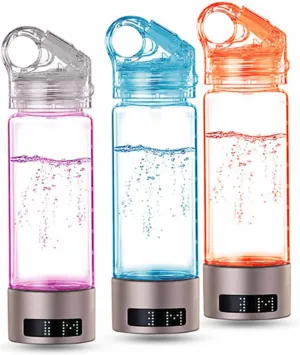 Hydrogen Rich Water Bottle, Electrolytic Separation Water Element Bottle, Portable Health Hydrogen Bottle, 2000PPB High Concentration, with Nasal Suction Tube